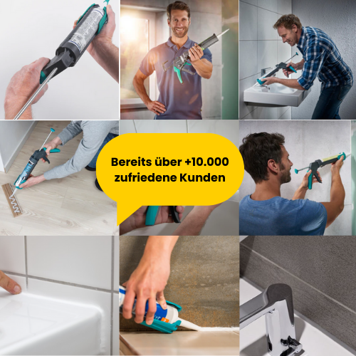 (25,06€/L) 310ml Illbruck GS231 Sanitärsilikon Kartusche +1 Fugeneck Fugenabzieher pro Bestellung