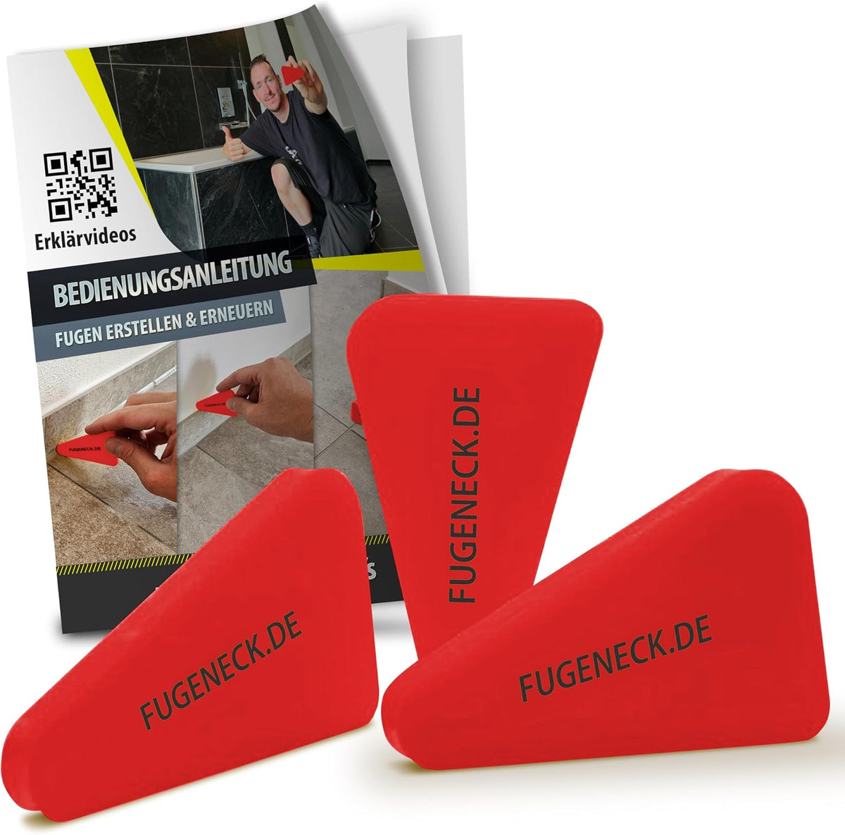 FUGENECK 3er Set Fugenabzieher Rot