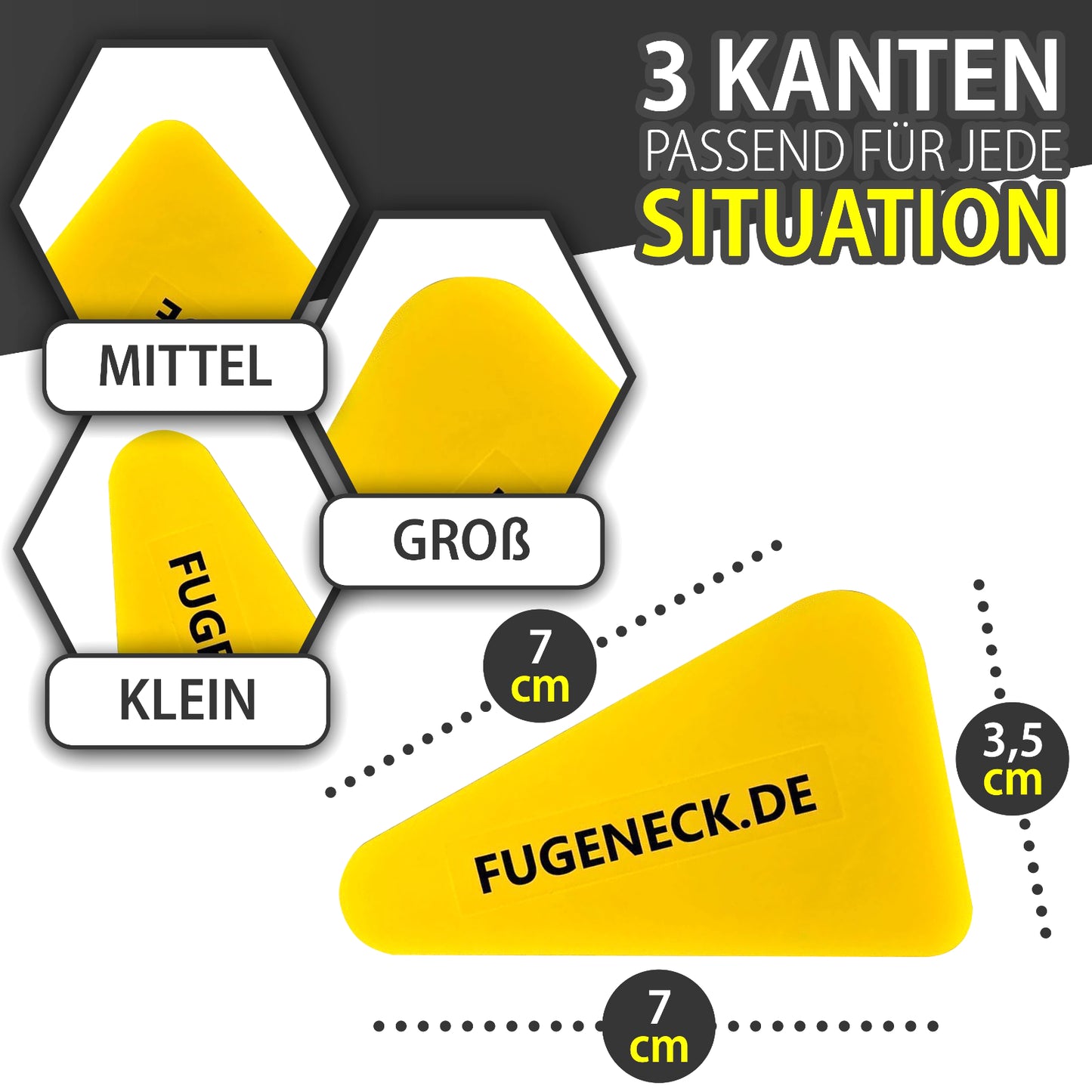 Bündel FUGENECK® - Profi Fugenabzieher - Innovatives Design für 3 v. Fugengrößen