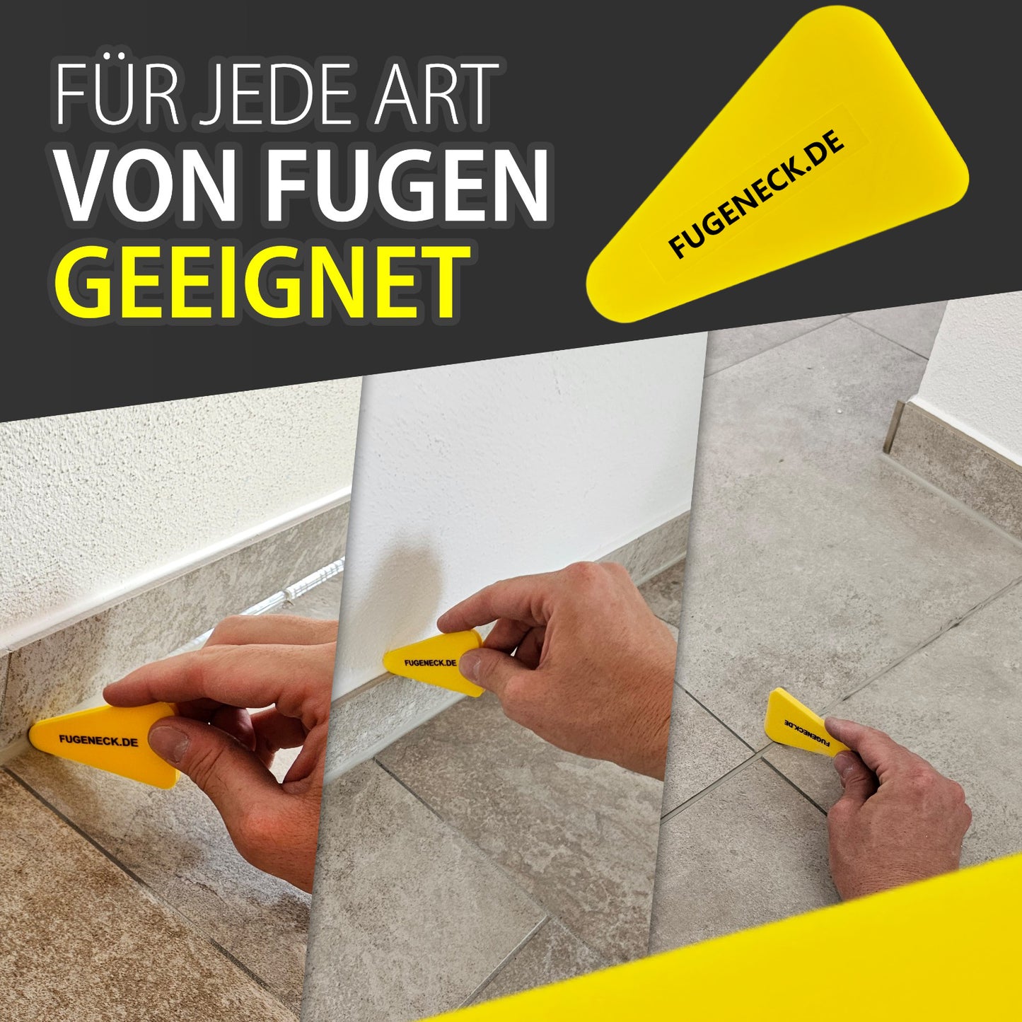 Bündel FUGENECK® - Profi Fugenabzieher - Innovatives Design für 3 v. Fugengrößen