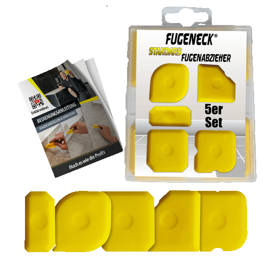 FUGENECK® - 5er Standard Fugenabzieher - Set mit Aufbewahrungsbox & Bedienungsa.
