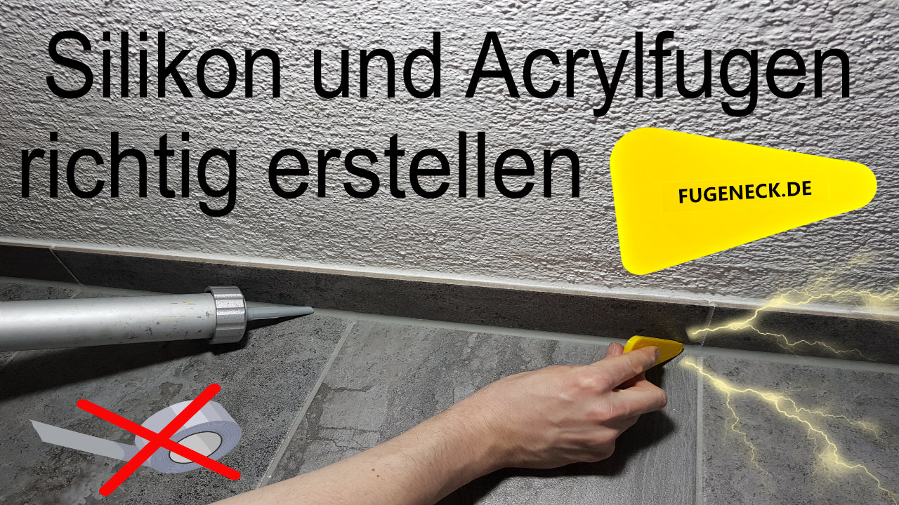 6er Set FUGENECK® - Profi Fugenabzieher zum Abziehen von Silikonfugen - Innovatives Design für 3 verschiedene Fugengrößen - Acryl und Silikon Werkzeug aus Deutschland