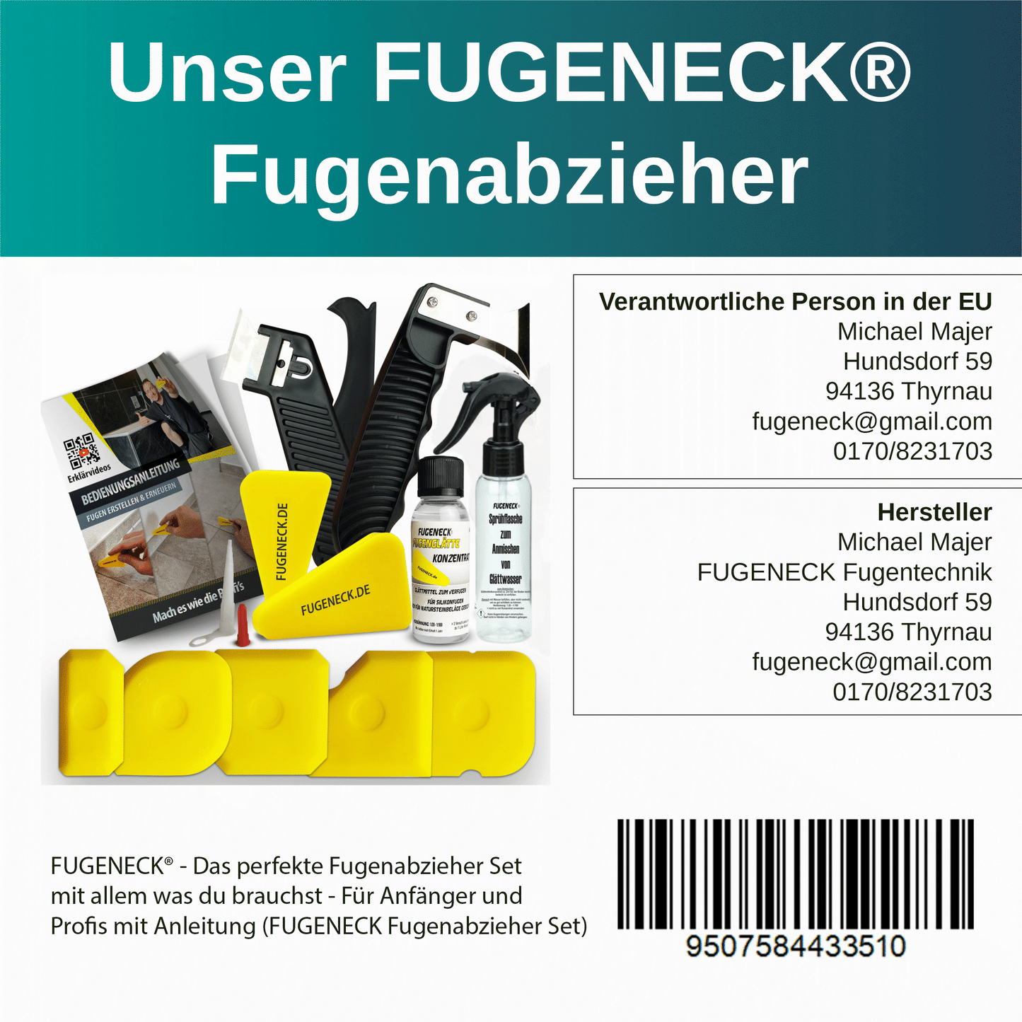 FUGENECK® - Das kleine Fugenerneuerungs-Set mit allem was du benötigst