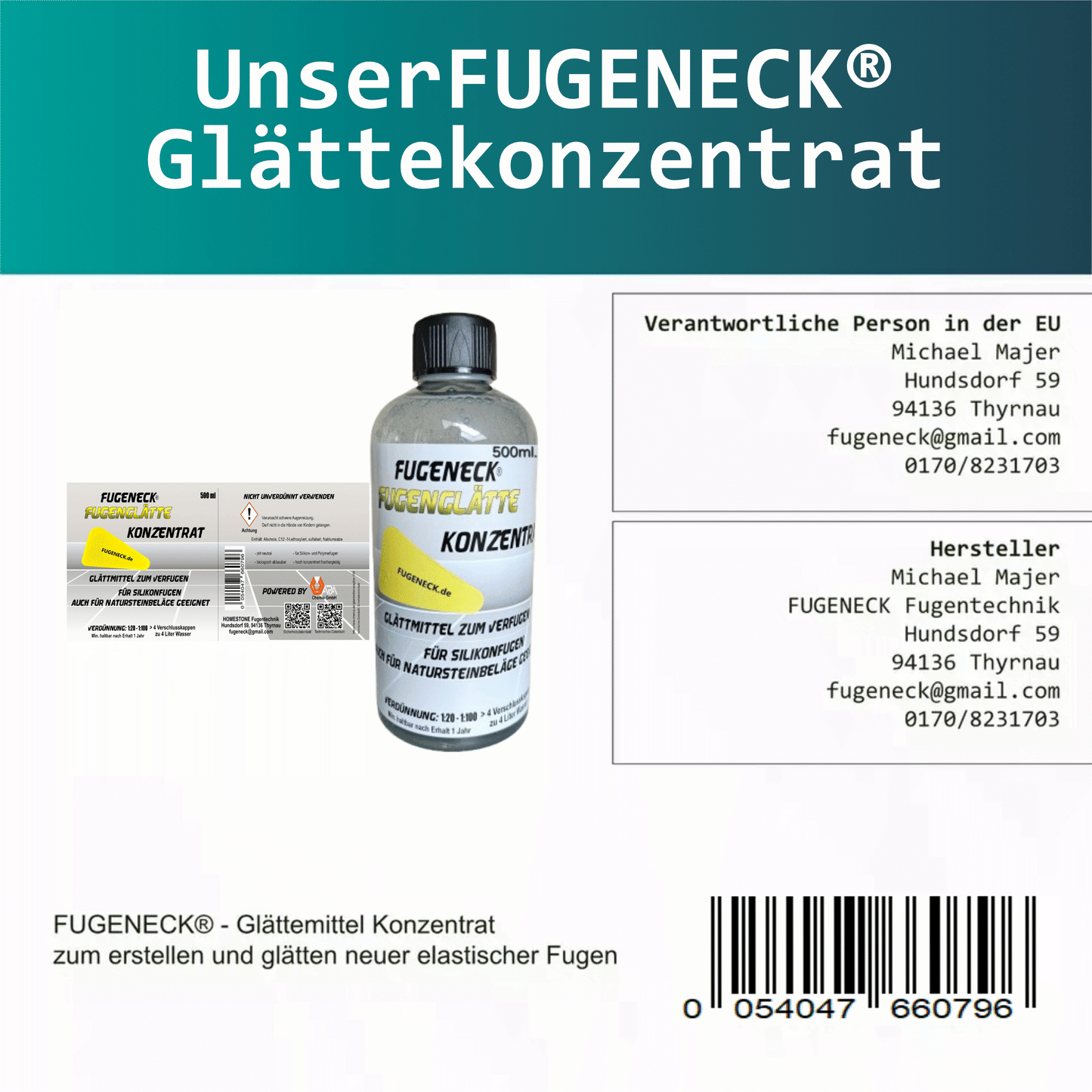 500ml Fugeneck Fugenglätte Konzentrat (19,98€/L)