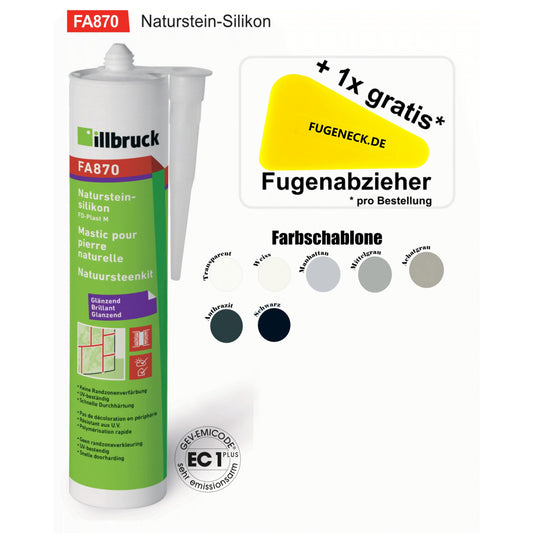 Illbruck FA870 Natursteinsilikon mit FUGENECK Abzieher