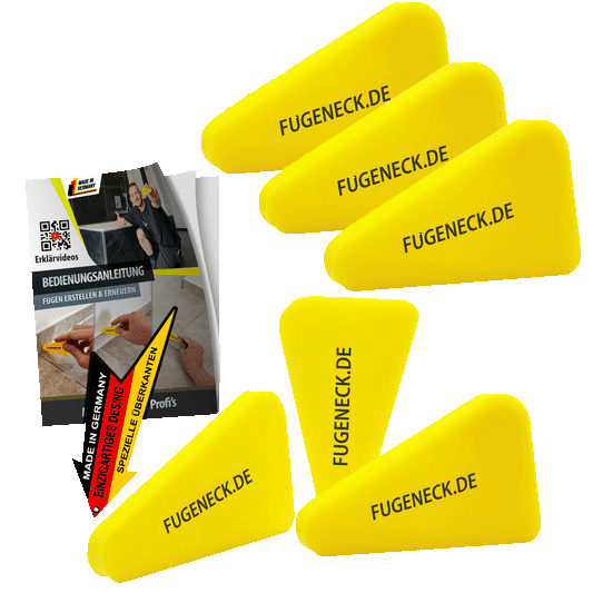 6er Set FUGENECK® - Profi Fugenabzieher - einzigartiges Design mit speziellen Überkanten