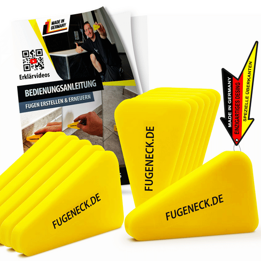 12er Set FUGENECK® - Profi Fugenabzieher - einzigartiges Design mit speziellen Überkanten
